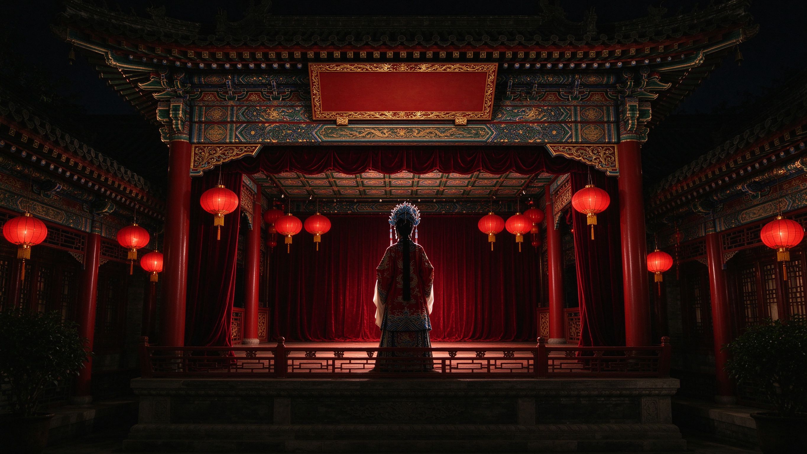 京剧下载 北京戏楼京剧舞台背景