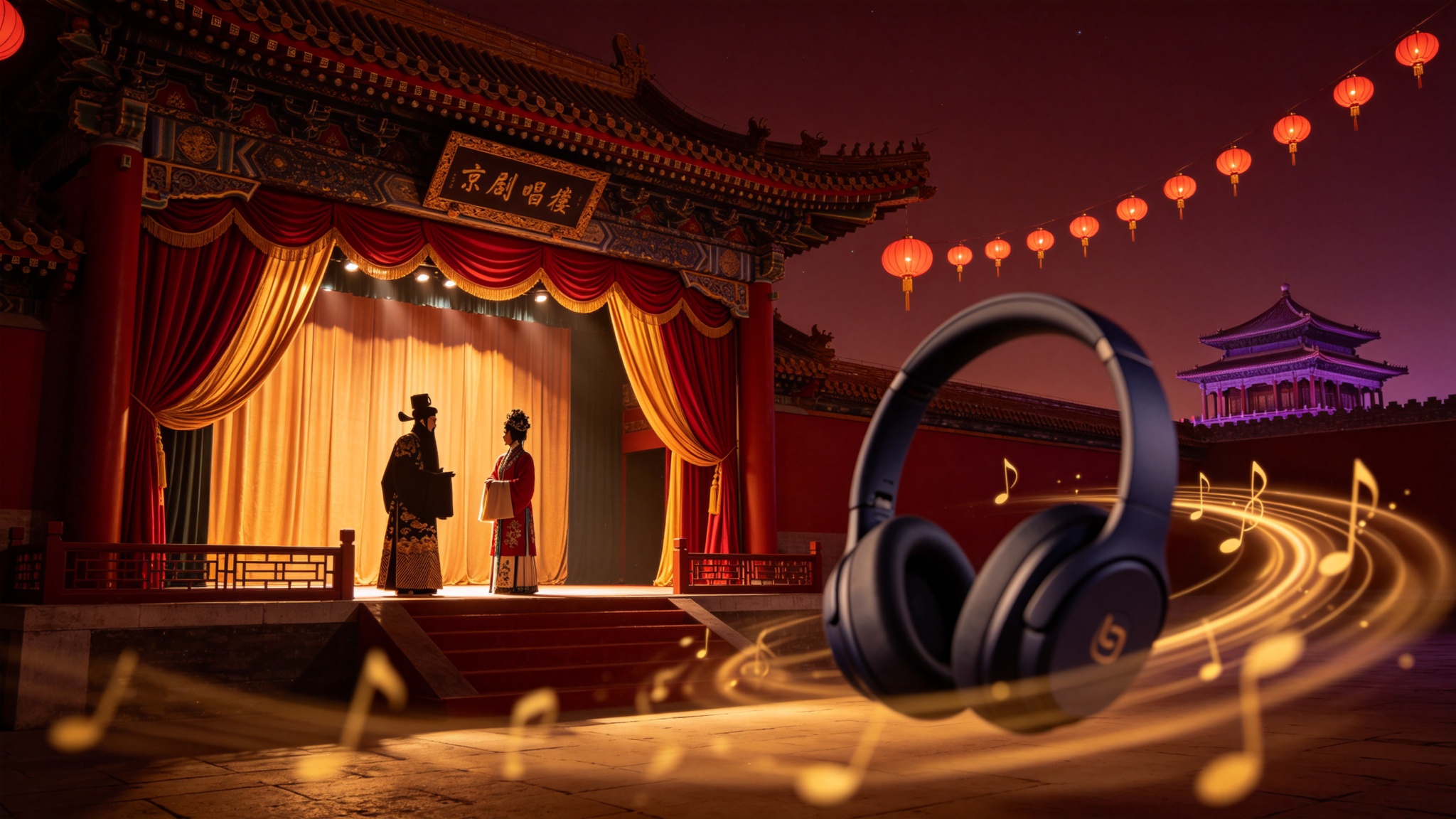 京剧MP3免费下载 京剧古戏楼舞台背景