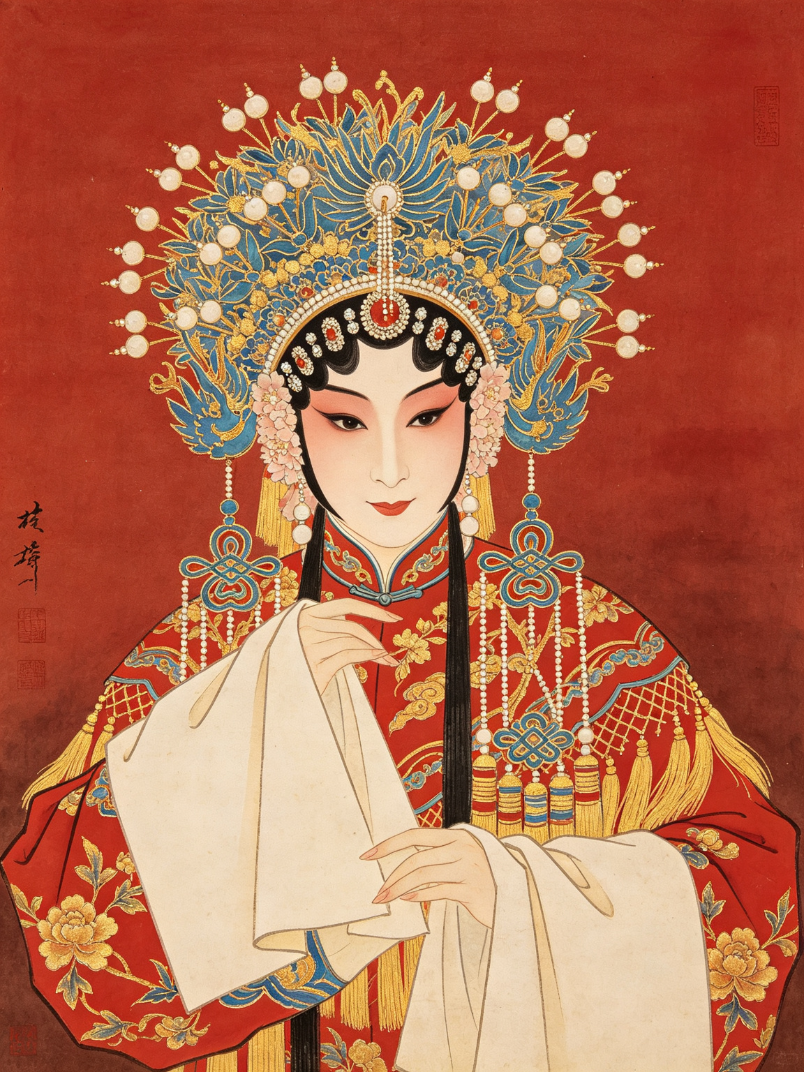 京剧文姬归汉舞台艺术照——程砚秋大师文姬归汉经典舞台形象蔡文姬，程派青衣凄婉哀怨悲怆深沉思乡离别意境