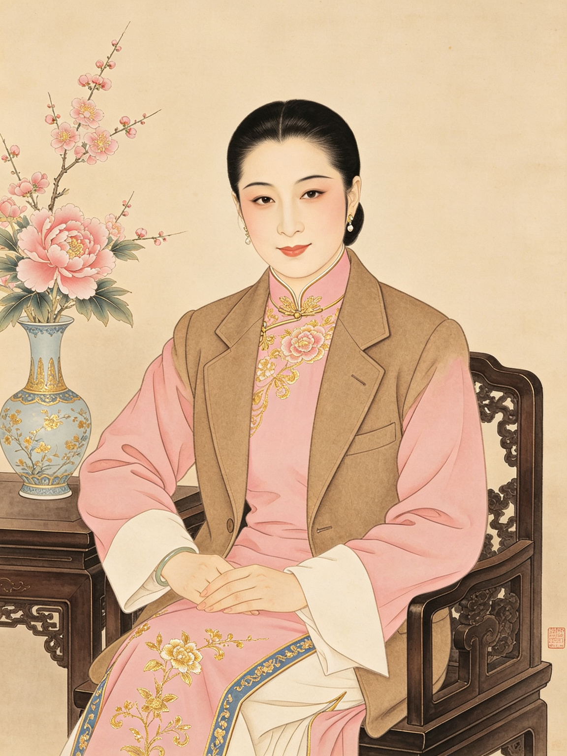 京剧大师荀慧生艺术照——荀慧生花旦经典舞台形象荀派艺术创始人，荀慧生便装儒雅大师风范