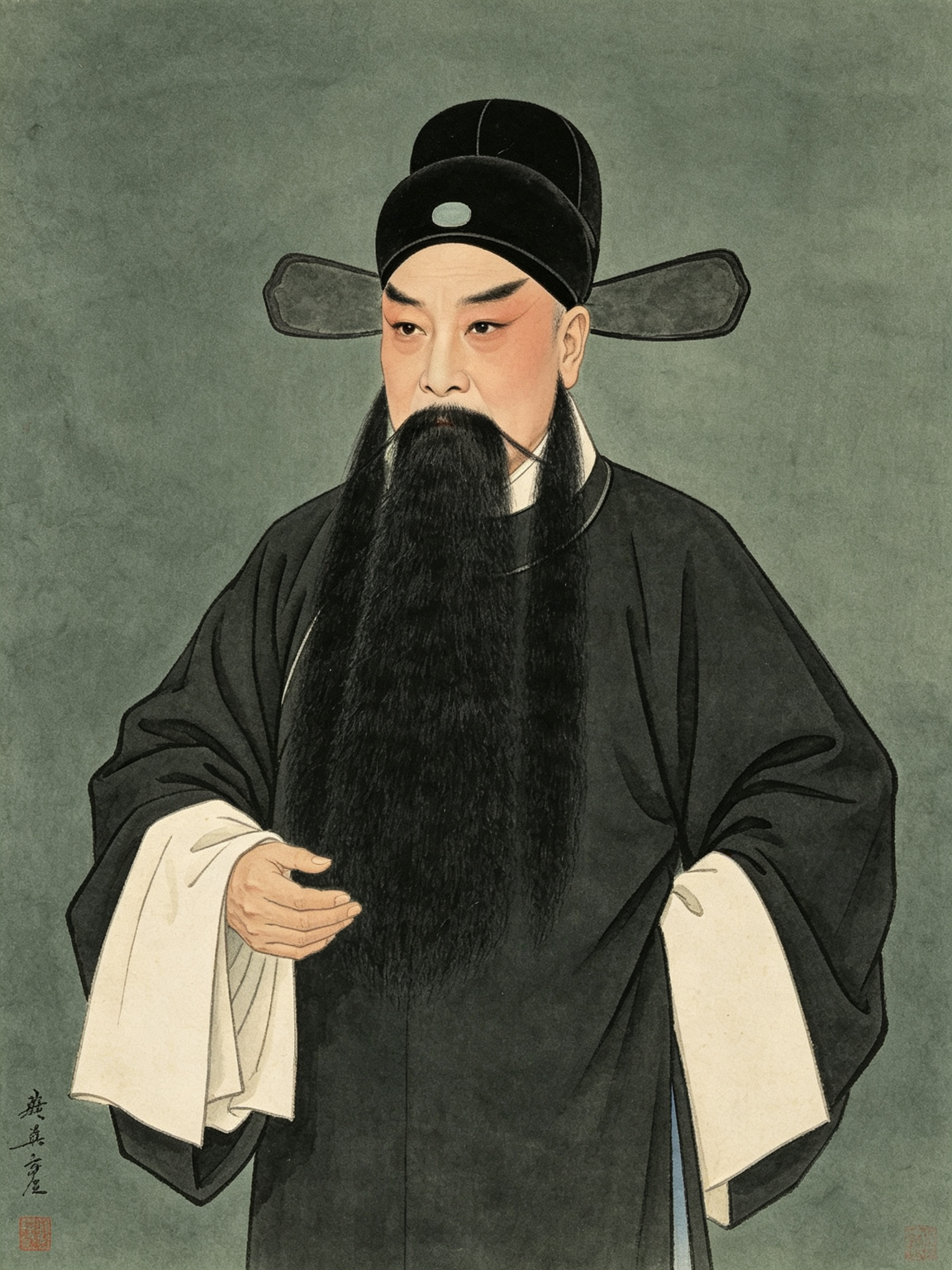 京剧大师周信芳艺术照——周信芳麒派老生经典舞台形象麒派艺术创始人麒麟童南派宗师，周信芳便装儒雅大师风范