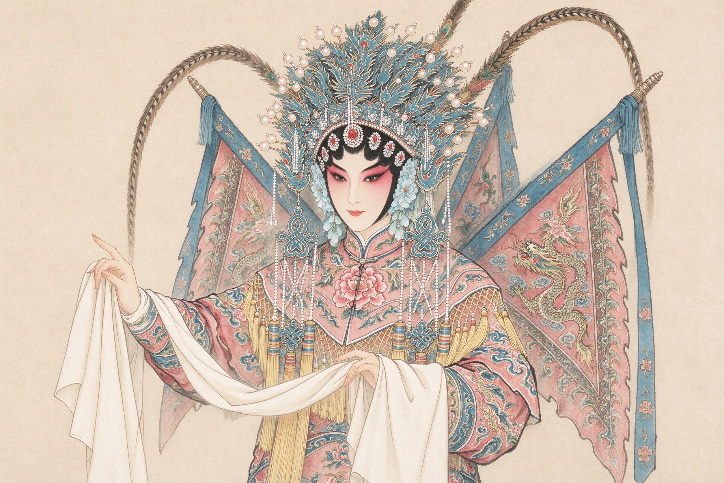 孟遏云旦角扮相画像