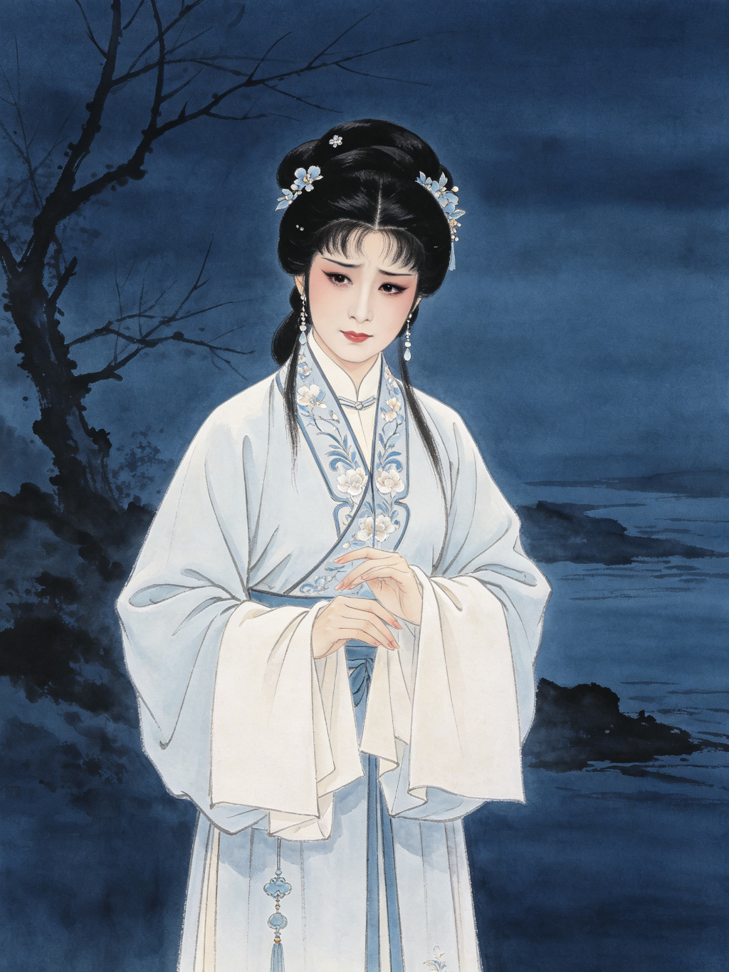 戚雅仙越剧大师人物画像