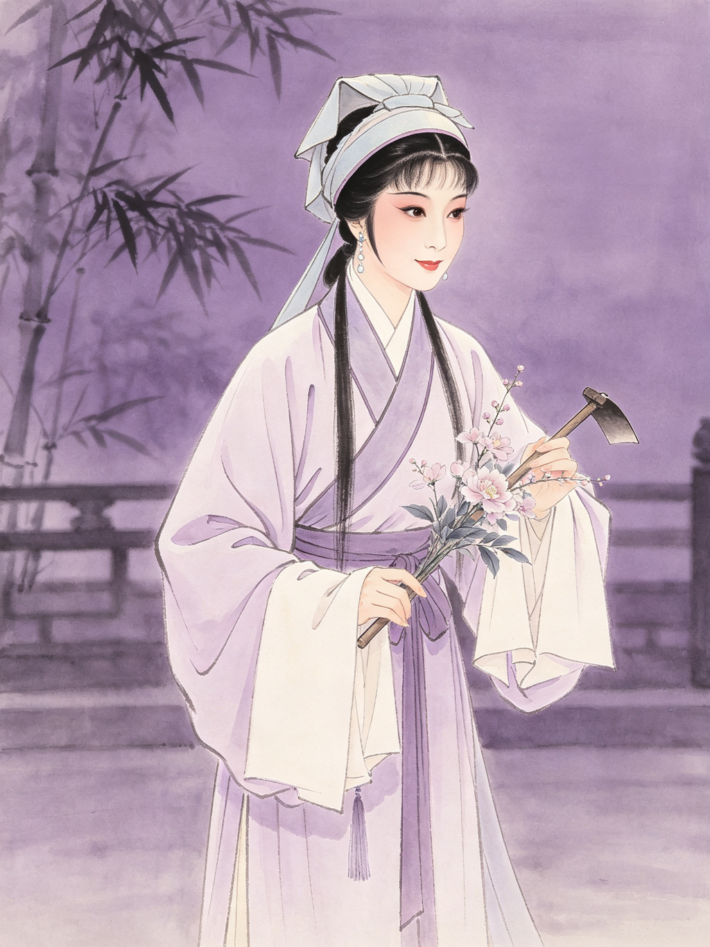 王文娟越剧大师人物画像