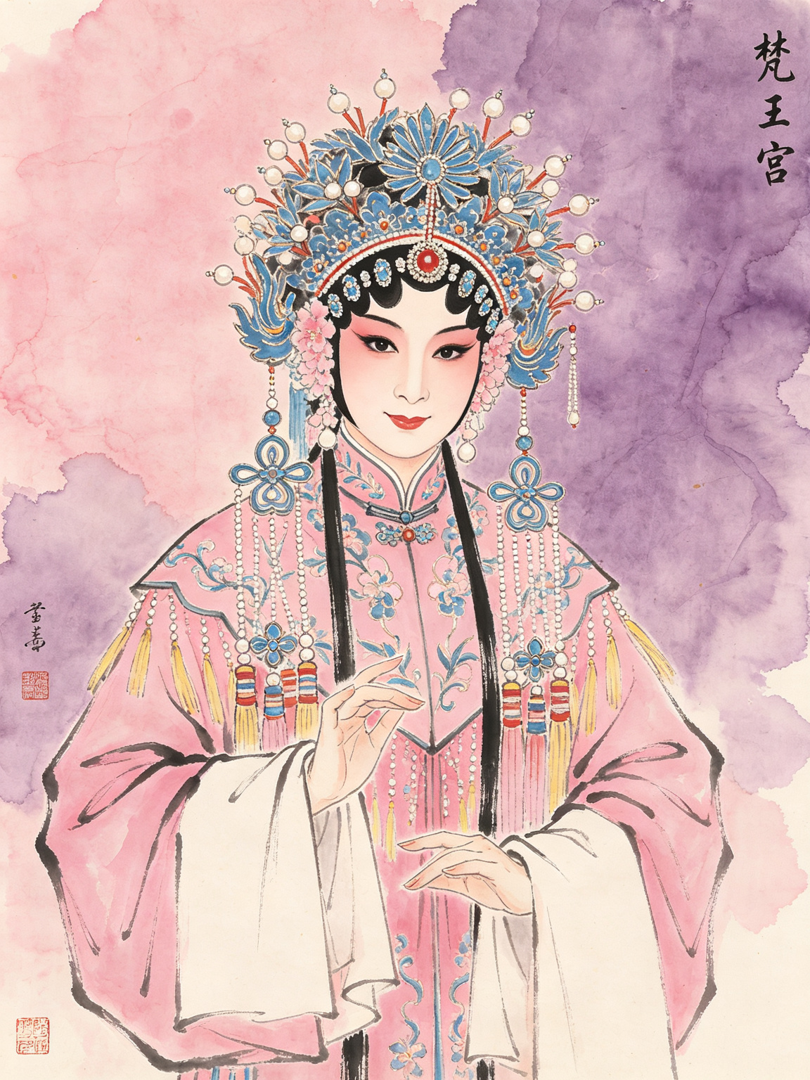 豫剧名家陈素真人物插图