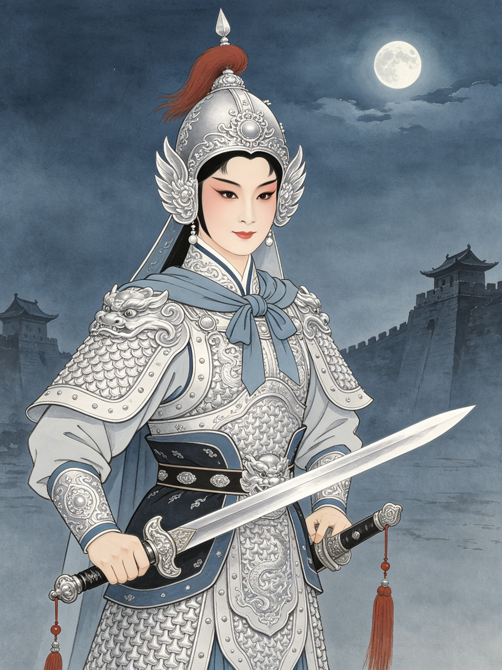 豫剧花木兰人物插图