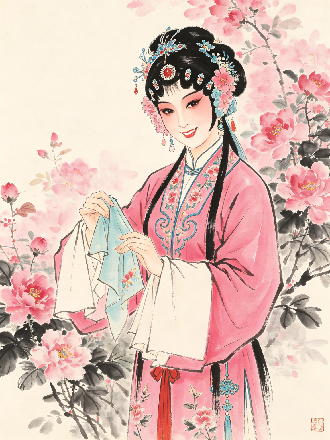 豫剧拷红人物插图