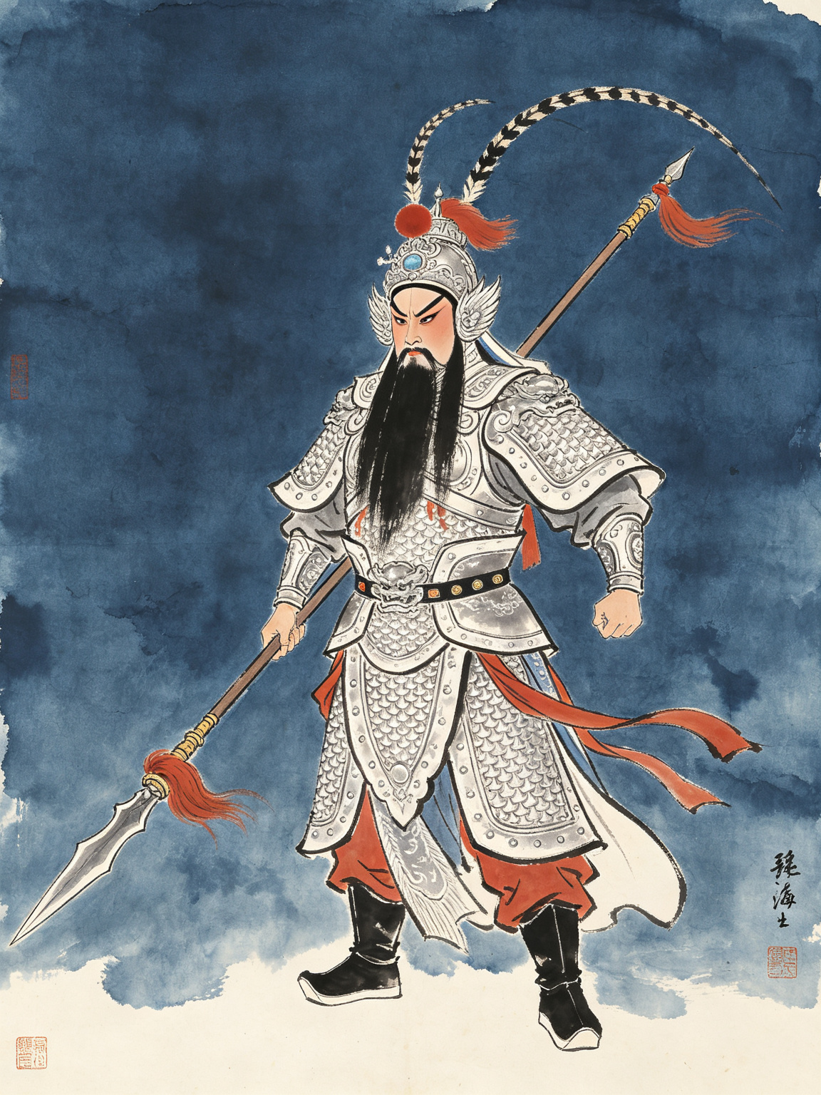豫剧雷振海征北人物插图