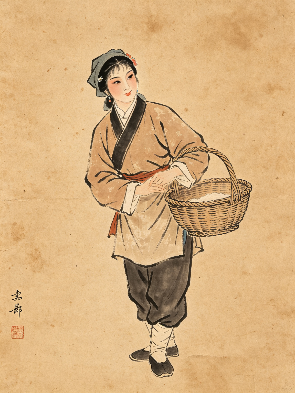 豫剧卖苗郎人物插图