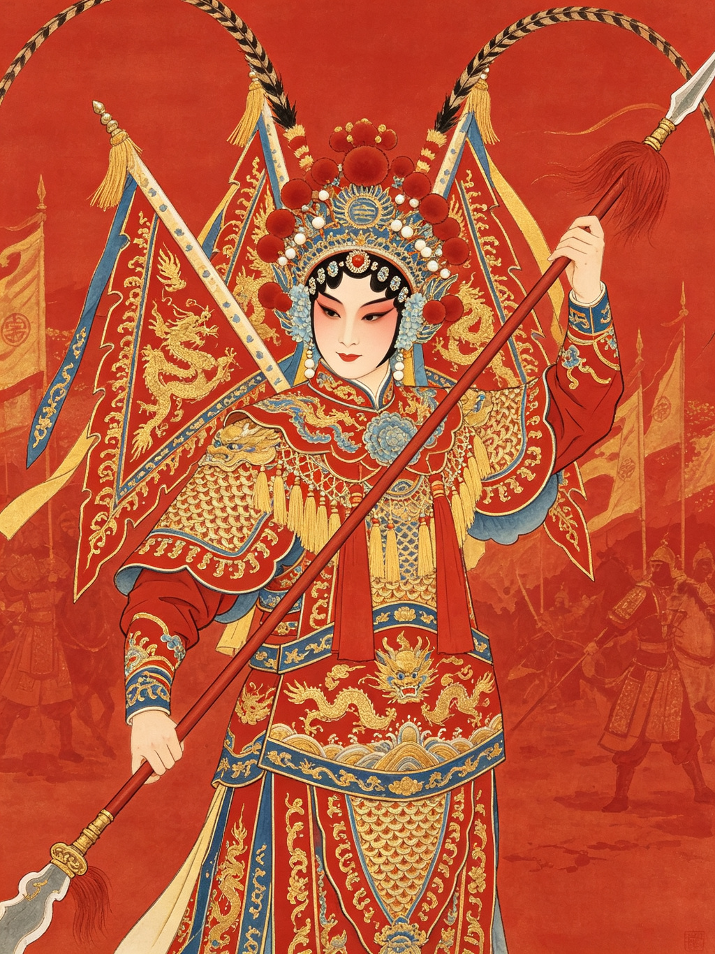 豫剧穆桂英挂帅人物插图