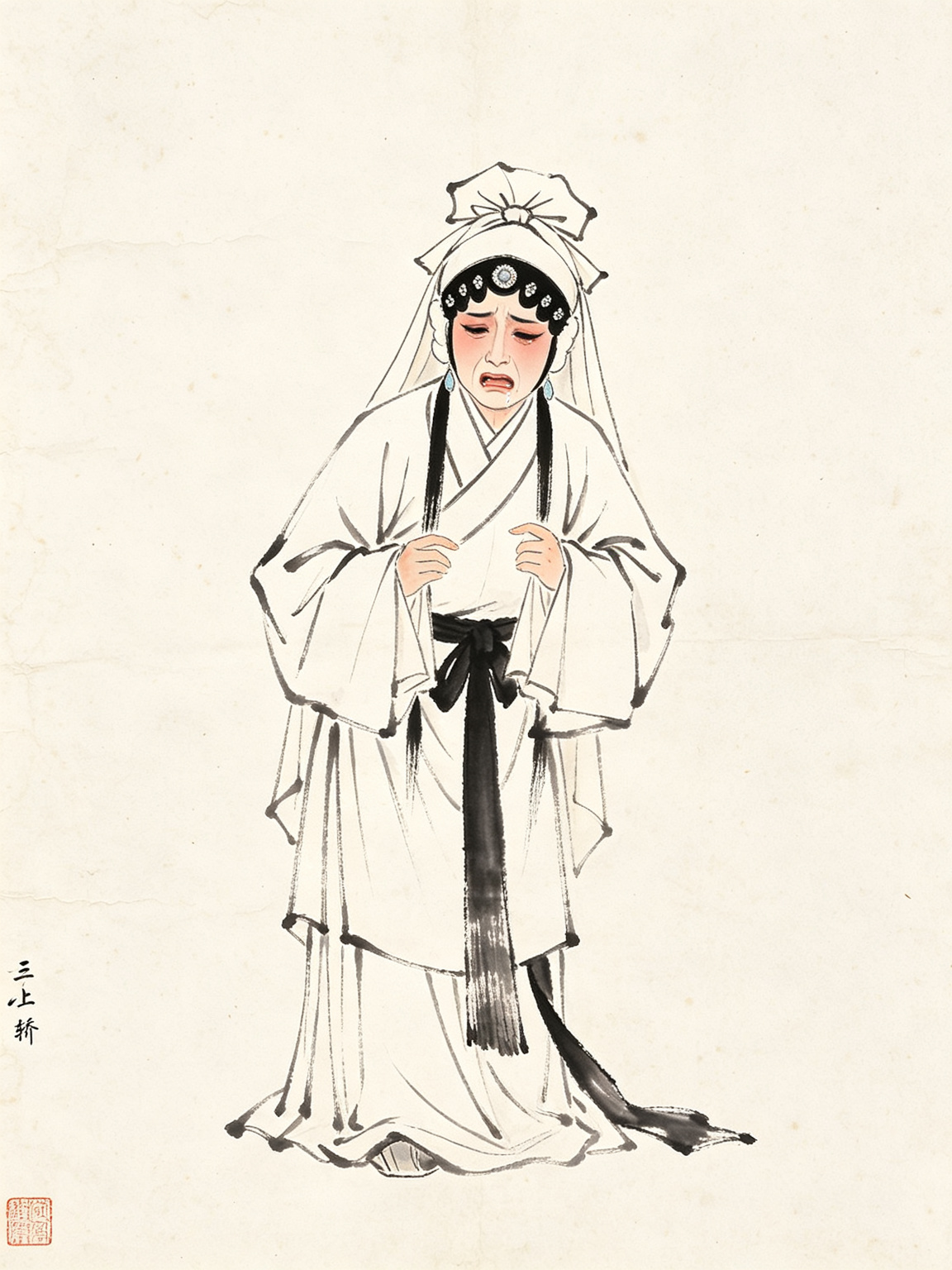 豫剧三上轿人物插图
