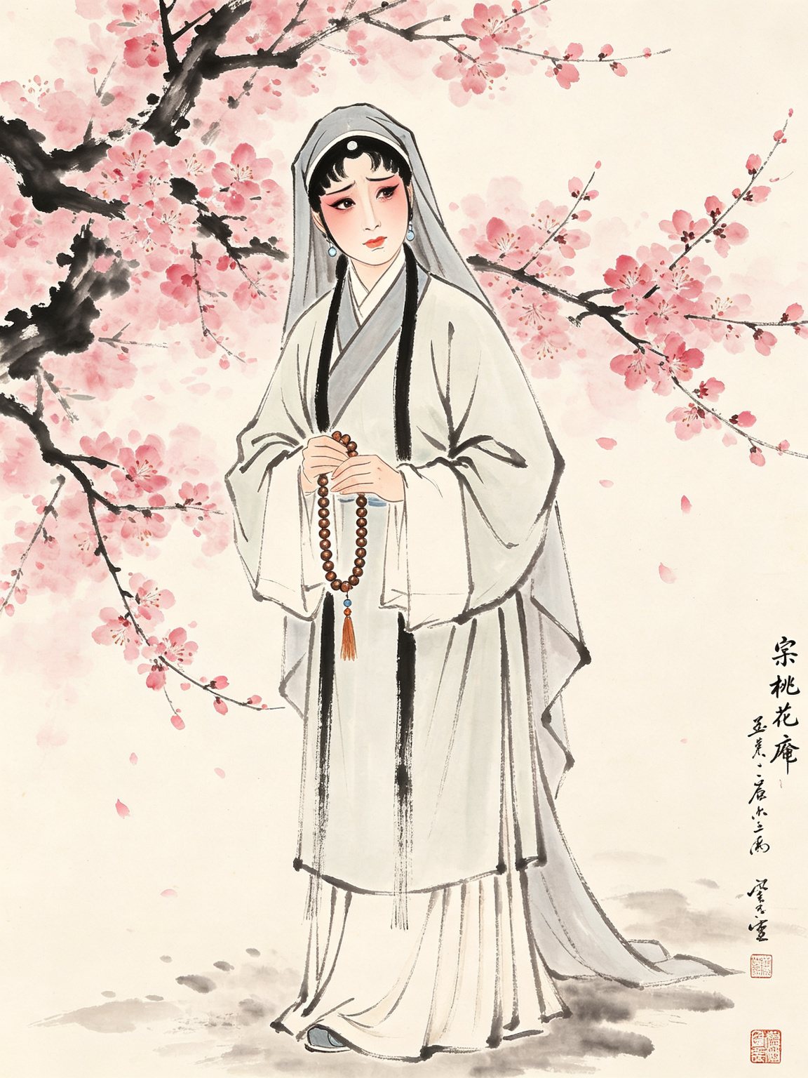 豫剧桃花庵人物插图